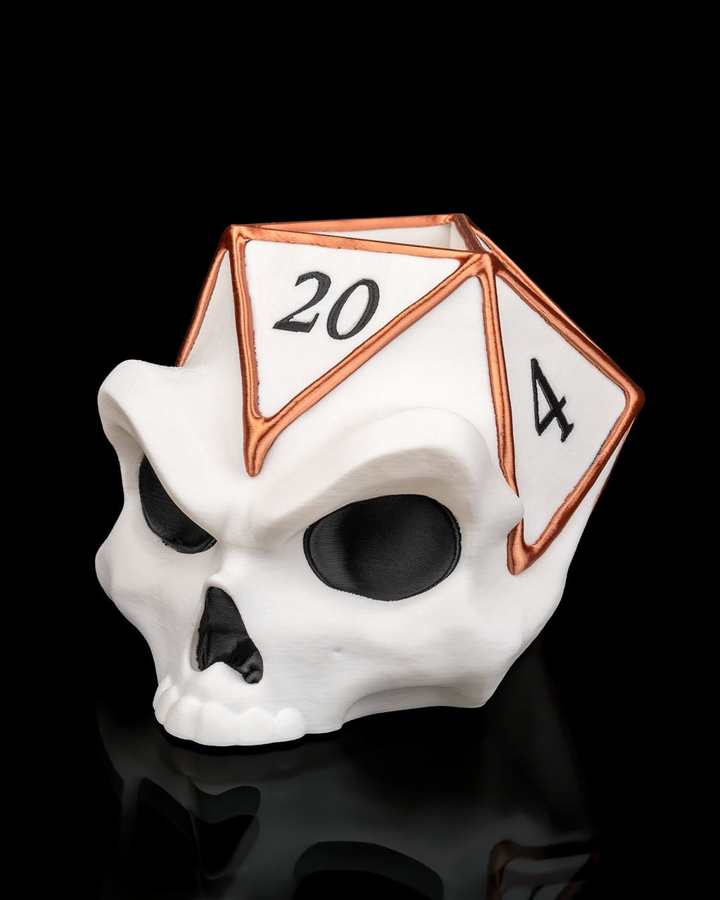 🎲💀 Critical Bloom D20 Skull Planter of Fate