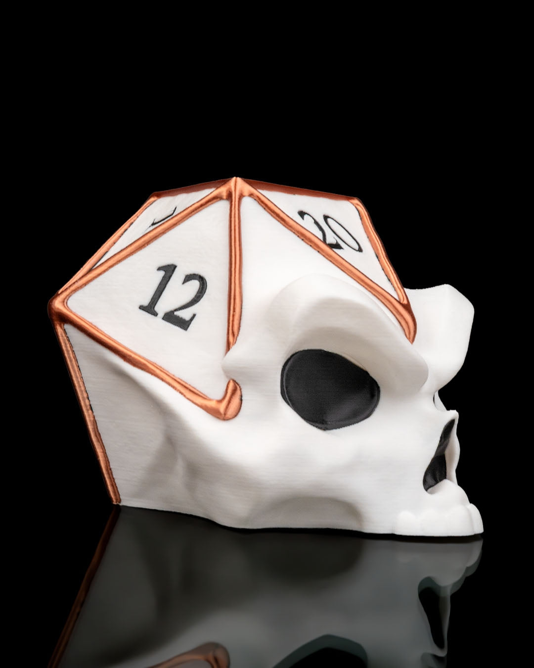 🎲💀 Critical Bloom D20 Skull Planter of Fate