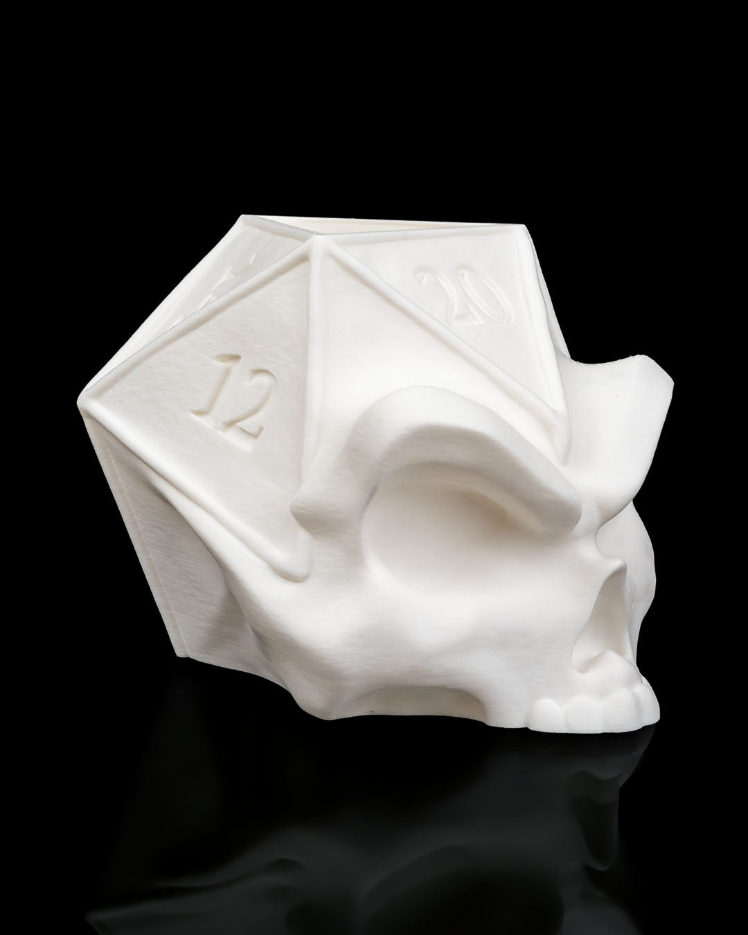 🎲💀 Critical Bloom D20 Skull Planter of Fate