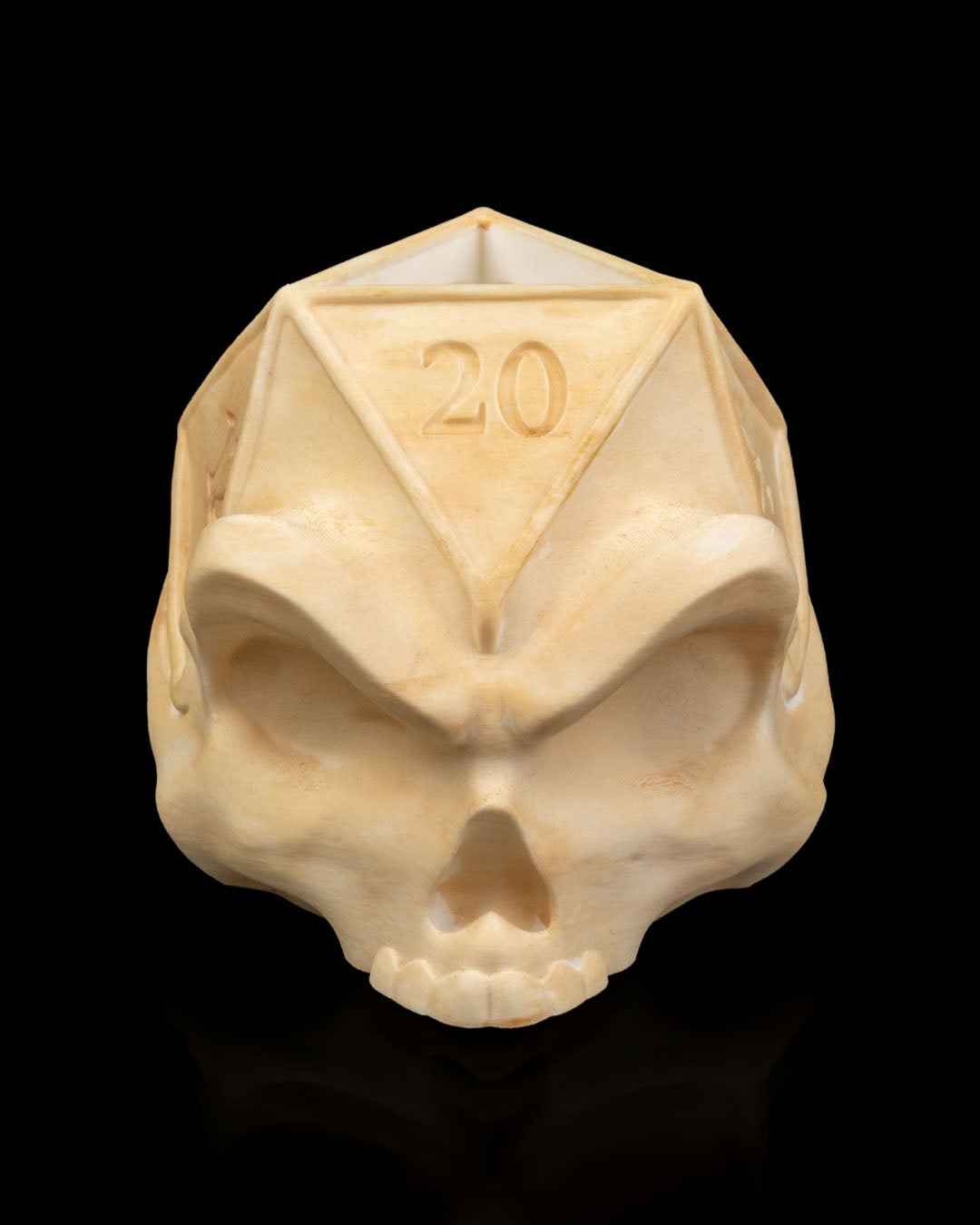 🎲💀 Critical Bloom D20 Skull Planter of Fate