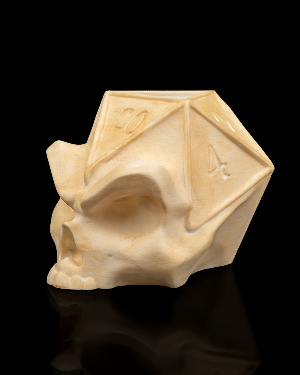 🎲💀 Critical Bloom D20 Skull Planter of Fate