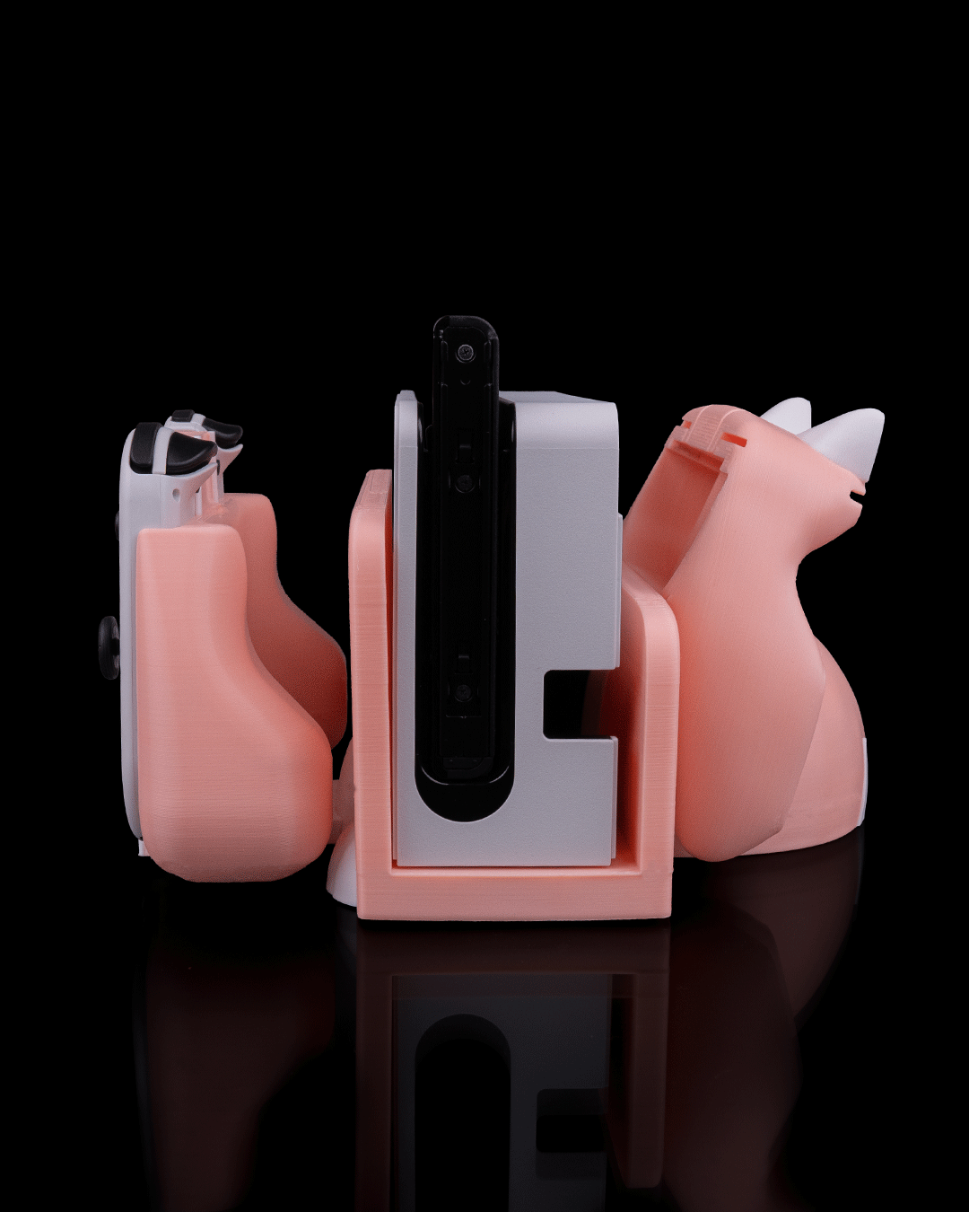 Kitty Loaf Nintendo Switch Dock Holder and Controller grips Set