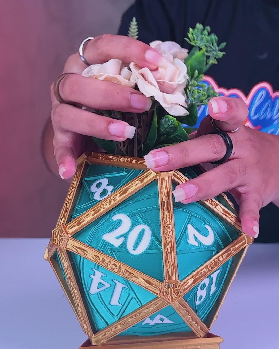 The Arcane D20 Planter