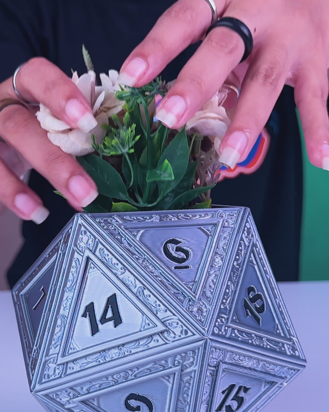 The Champion’s D20 Planter 🎲🛡️